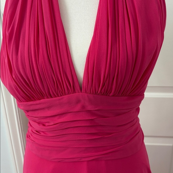 Dina Bar-El pink silk cocktail dress sz 10 - Picture 2 of 6